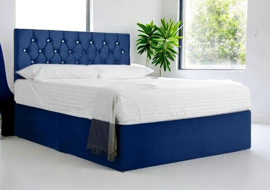 Monti Plush Divan Bed with Headboard